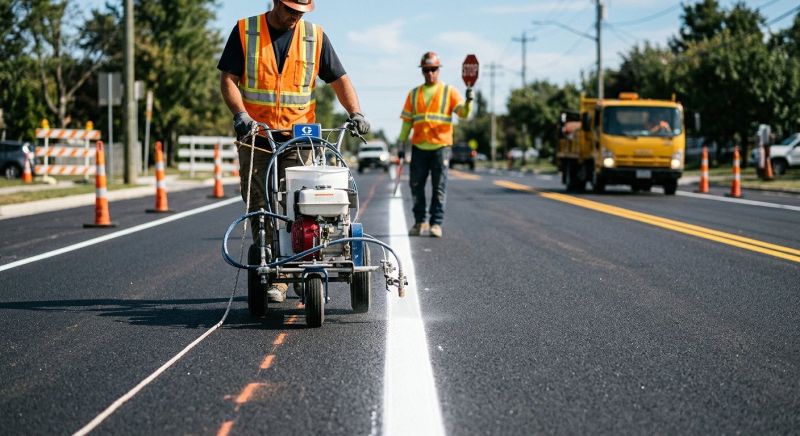Asphalt Painting in Palm Springs, CA