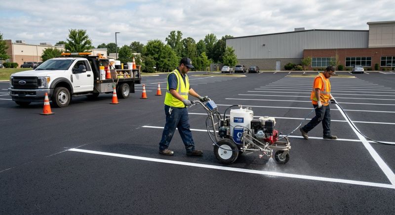 Commercial Asphalt Painting in Houston, TX
